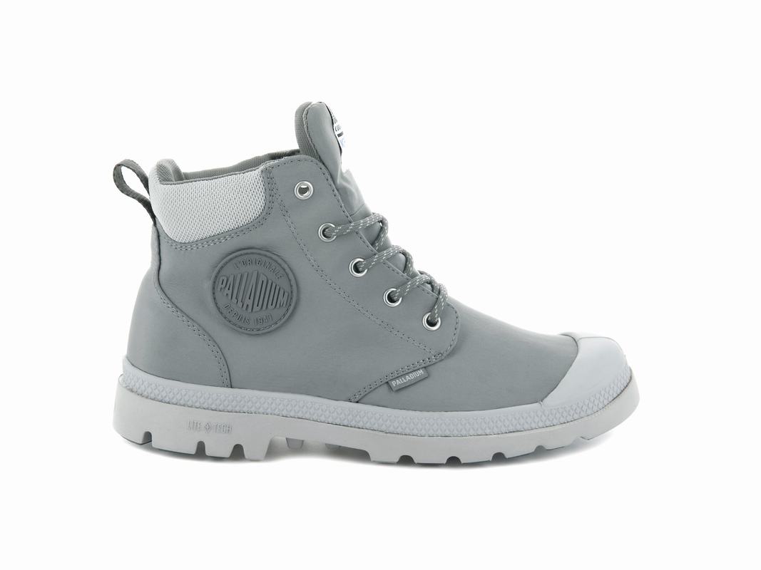 Palladium Pampa Lite + Cuff Wp Men's Waterproof Boots Grey (ELNC53820)